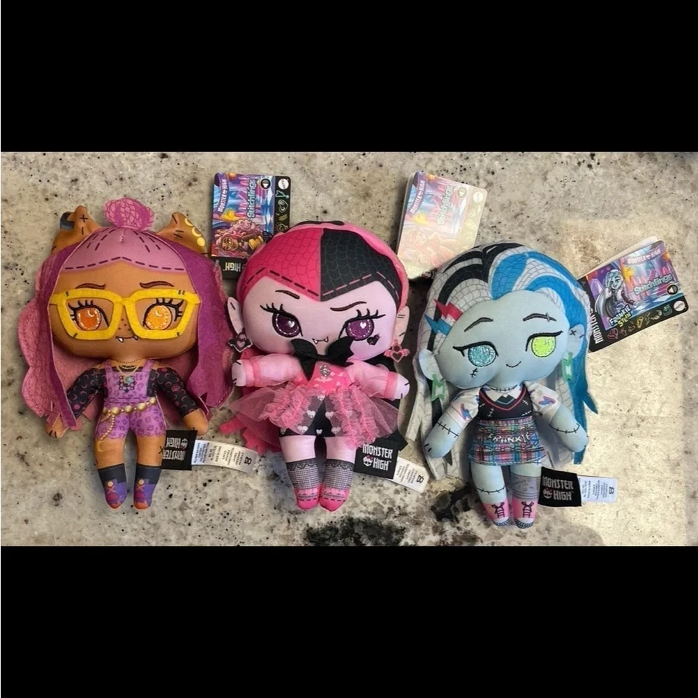 Monster High Draculaura Talking Stitchling Doll Frankie Stein Clawdeen Wolf Cute